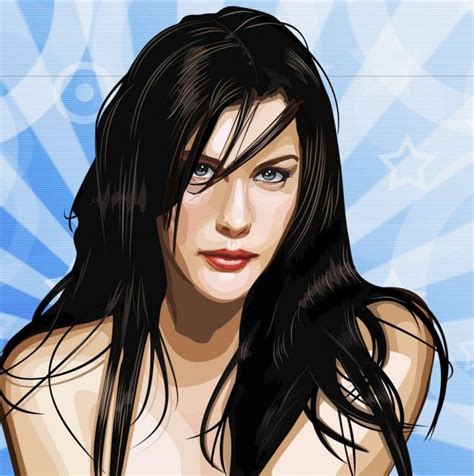 Stunning Vector Portrait Girl Looks Vibrant And Sexy Very