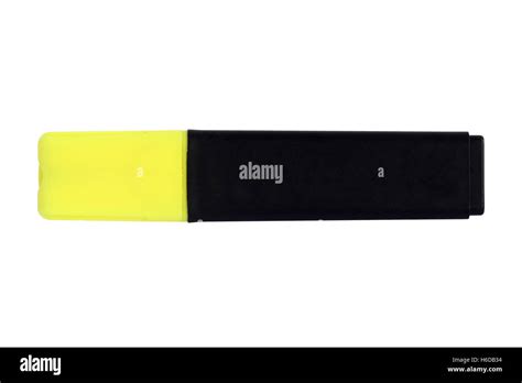 Yellow Highlighter Isolated On White Background Stock Photo Alamy