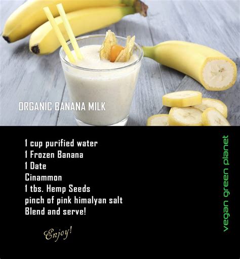 Organic Banana Milk Vegan Green Planet