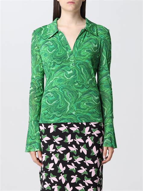 Diane Von Furstenberg Top For Woman Green Diane Von Furstenberg