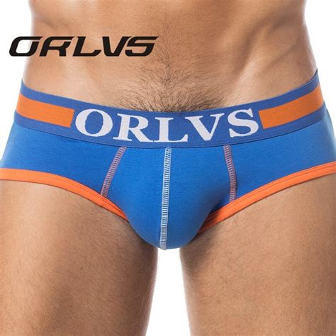 Orlvs Brand Super Underwear Men Male Sexy Briefs Cotton Fabric Hollow Design Men Underwear