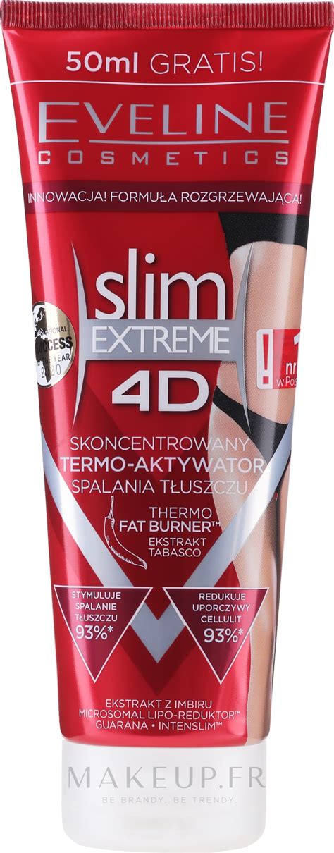 eveline cosmetics slim extreme 3d thermo slimming serum sérum thermo actif pour corps makeup fr