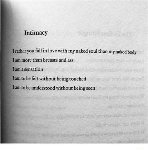 Intimacy Er You Fall In Love With My Naked Soul Than My Naked Body More Than Breasts And Ass