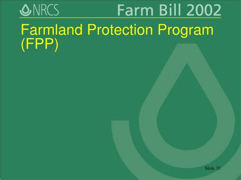 Ppt Conservation Provisions Of The 2002 Farm Bill Farm Security And