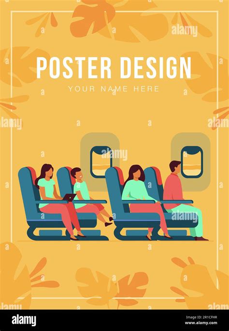 Passengers Traveling By Plane Isolated Flat Vector Illustration Stock Vector Image And Art Alamy