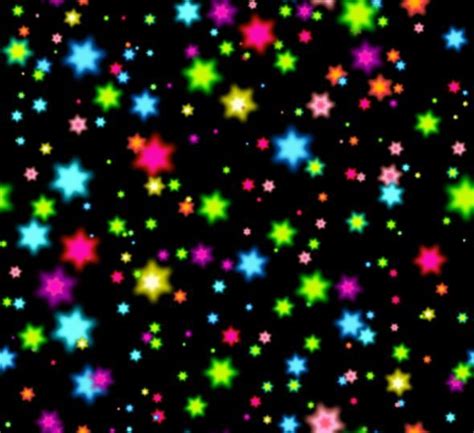 Neon Stars Multicolored Stars Large Seamless Repeating