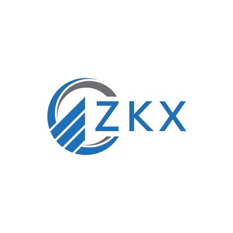 Zkx Flat Accounting Logo Design On White Background Zkx Creative Initials Growth Graph Letter