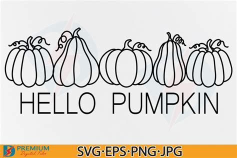 Hello Pumpkin Svg Fall Season Png Design Graphic By Premium Digital
