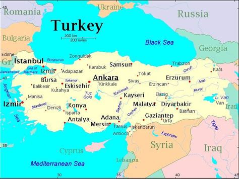 Turkey Map European Dialogue