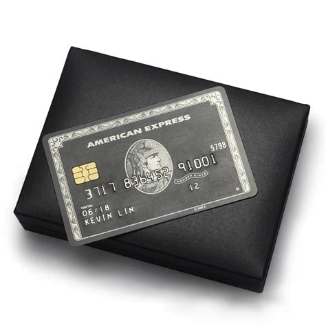 Amex Customized Centurion Black Card American Express Embossed W