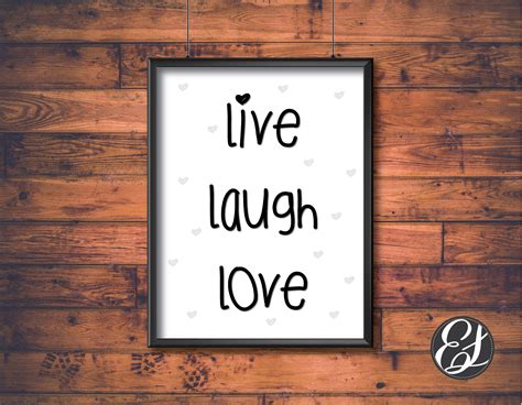 Printable Live Laugh Love Wall Hanging Wall Decor Print Ready