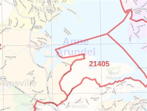 Anne Arundel County Zip Code Map Maryland