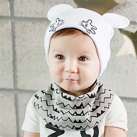 Dreamshining Baby Hat Cotton Printed Baby Beanies Boy Girl Ears Hat