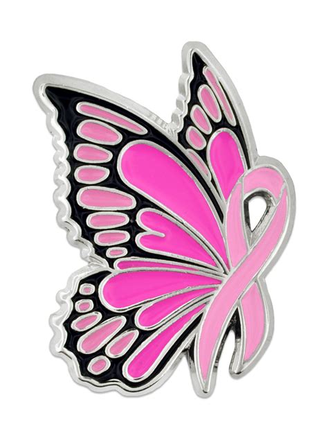 Pinmarts Breast Cancer Awareness Butterfly Pink Ribbon Enamel Lapel Pin Ebay
