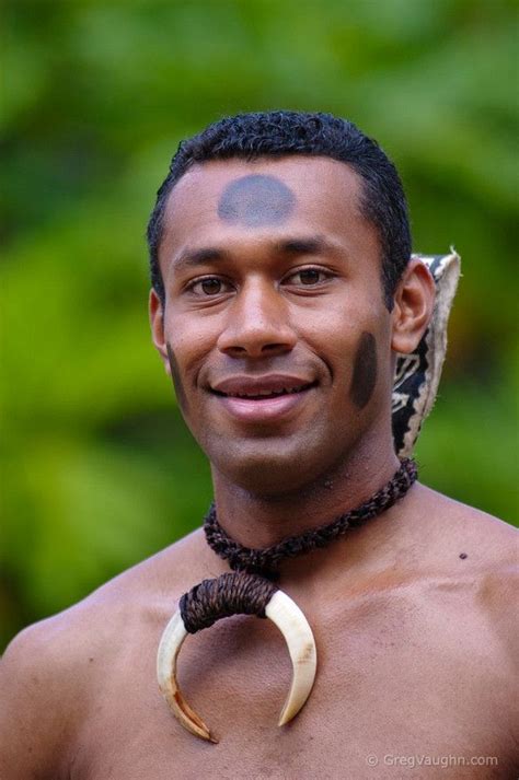 Fijian Man At Polynesian Cultural Center Hawaii Greg Vaughn