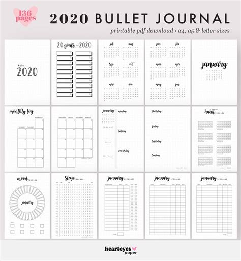 25 Of The Very Best Bullet Journal Printables For 2022perfectly Penned