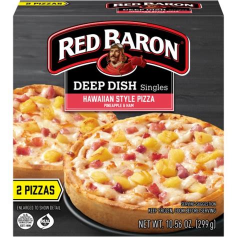 Red Baron Deep Dish Singles Hawaiian Style Pizza 2 Count 1056 Oz