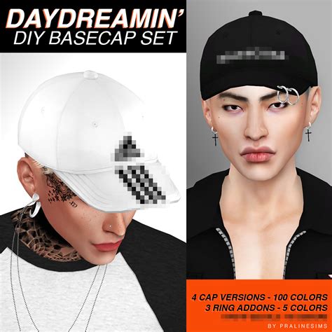 Daydreamin Diy Basecap Set Pralinesims On Patreon Sims 4 Sims 4