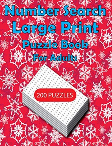 Number Search Puzzle Book For Adults Large Print 200 Large Print