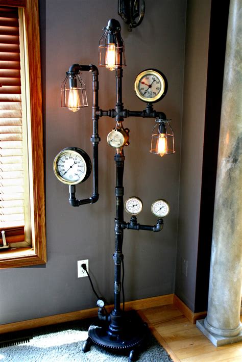 Steampunk Floor Lamps For Sale Industrial Vintage Floor Lamp Brass