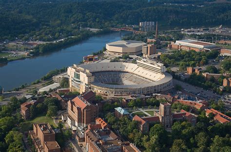 Aerial Photo Utk Campus Knoxville Tennessee River Ron Lowery