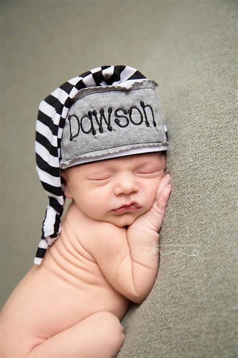 Newborn Hat Boy Personalized Infant Hat Newborn Baby T Etsy