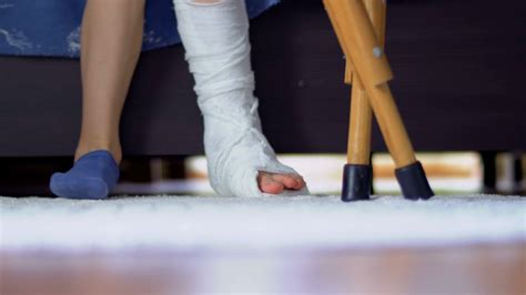 Child With Broken Leg Crutches Stock Footage Sbv 322894093 Storyblocks