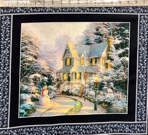 The Night Before Christmas By Thomas Kinkade For Benartex Etsy