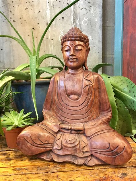 Hand Carved Wood Buddha Statue 17 Statue Hand Carved Wood Carving