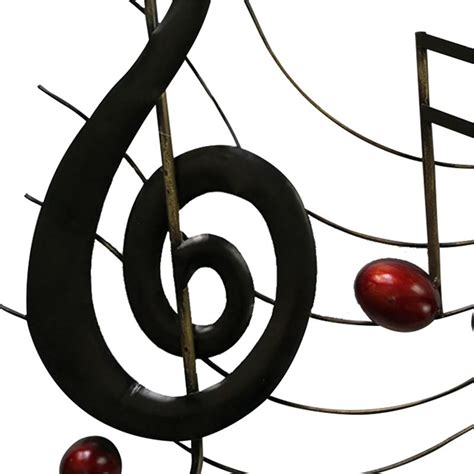 Metal Musical Notes Wall Hanging Art Decor In Black And Copper Bm05414