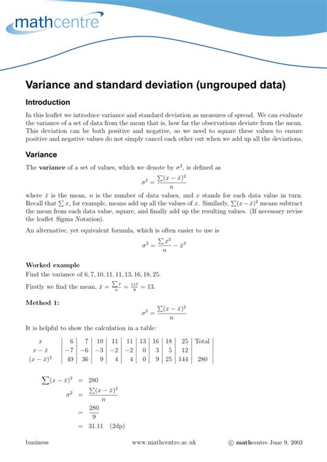 More about this sample variance of grouped data calculator. Variance and standard deviation (ungrouped data)