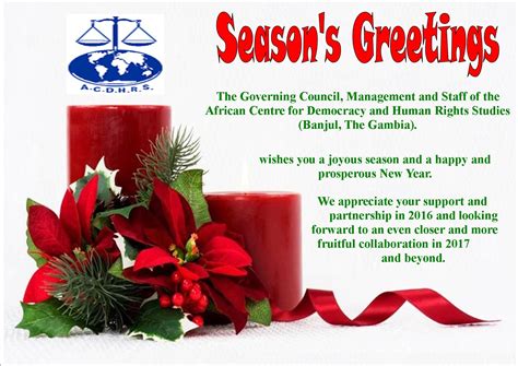 Seasons Greetings The African Centre For Democracy And Human Rights