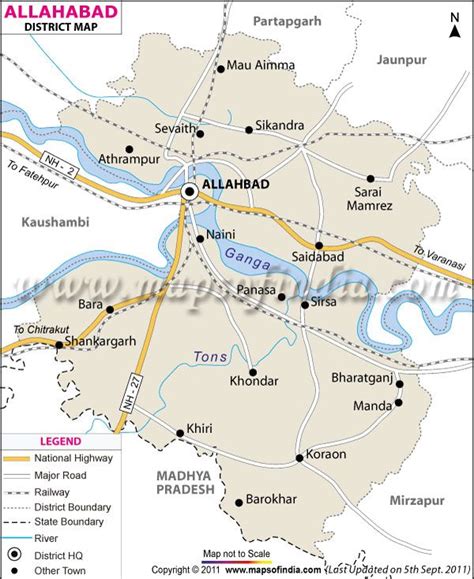 Allahabad District Map Map Prayagraj India World Map