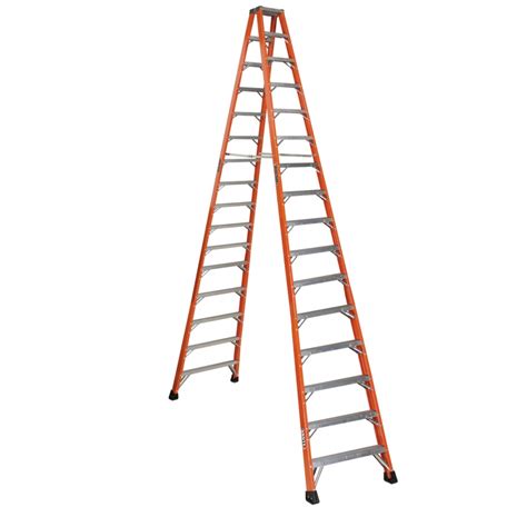 Louisville Fiberglass Double Step Ladder 16 Steps 16 Fts 375lbs Aspac