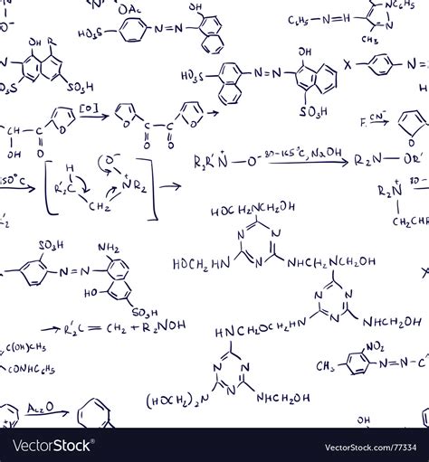 Chemistry Formulas Seamless Royalty Free Vector Image