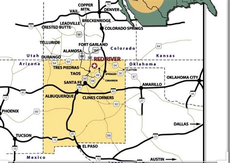 Red River New Mexico Map Maping Resources