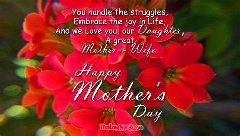 Sincere Mothers Day Wishes For Daughter True Love Words