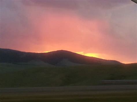 Montana Sunsetlooks Like The Ridge Is On Fire Sunset Natural