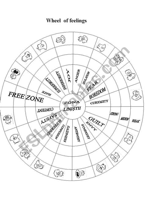 Feelings Wheel Worksheet