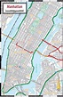 Map of Manhattan street: streets, roads and highways of Manhattan
