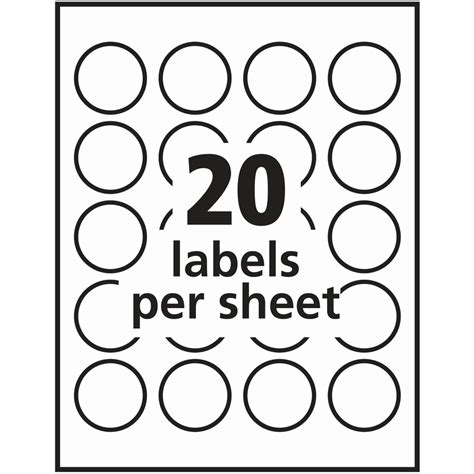 Avery® 1 58 Round Id Labels Glossy Clear 500 Labels 6582