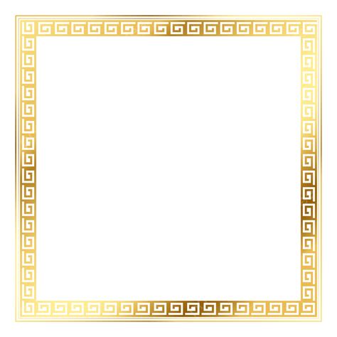 Gold Chinese Border Frame Decoration White Transparent Chinese Border