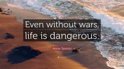 anne sexton quote “even without wars life is dangerous ”