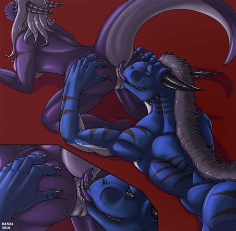 Rule 34 2010 All Fours Anal Anus Blue Danza Dragon Dragoness Female Horns Licking Male Nude On