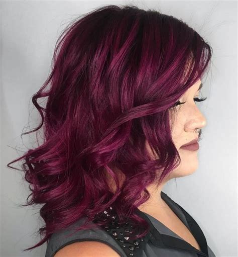 Rich Plum Red Hair Color Mulberry Hair Color Short