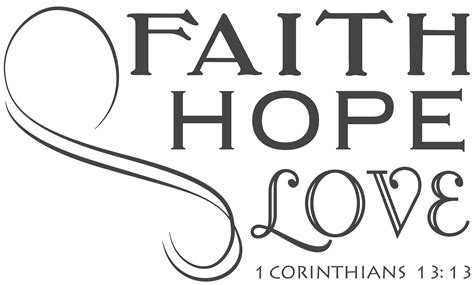 1 Corinthians 1313 Faith Hope Love Vinyl Decal Sticker Quote Large