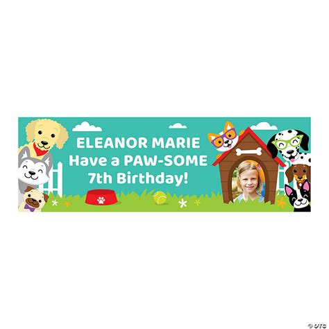 Puppy Party Photo Custom Banner Oriental Trading