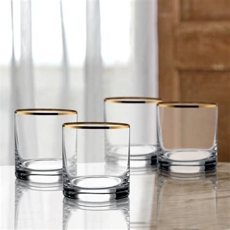 Better Homes And Gardens Metallic Rim Dof Glasses Set Of 4