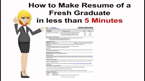Or maybe you are a new entry looking to freshly get into the job market. How to Make Resume of a Fresh Graduate in less than 5 ...