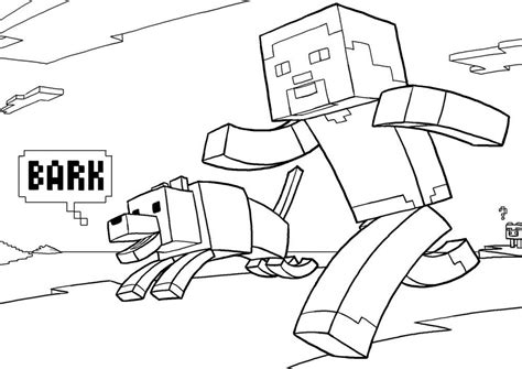 20 Minecraft Wolf Coloring Pages Free Coloring Pages